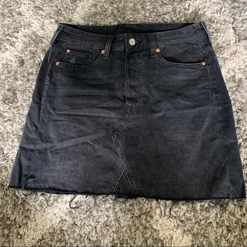 Black H&M denim skirt